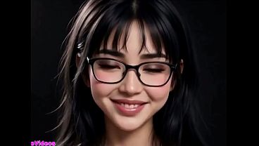 Gadis Tionghoa Seksi Menjulurkan Lidah Menggoda, Animasi Ai Yang Sensual
