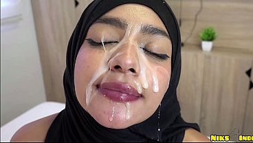 Gadis Hijaab Abg Digenjot Keras Sampe Banjir Air Mani