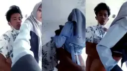 Viral! Cewek Hijab Seragam Sekolah Ngentot Sampai Basah Kencang